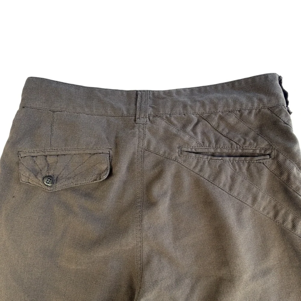 Y2KBillabong Mens Brown Textured Walk Shorts Size 31 Embroidered Logo Surf